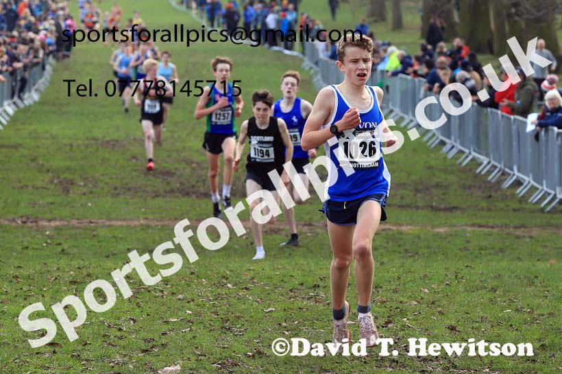 Boys Under-15s, 2024 CAU Inter Counties Cross Country Champs., Wollaton Park, Nottingham. Photo: David T. Hewitson/Sports for All Pics